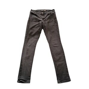 Levi's 711 Skinny‎ Jeans Charcoal Gray Stretch Denim WaterLess Size 27x29